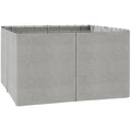 Set of four light grey zip-on privacy curtain panels for a gazebo