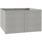 Set of four light grey zip-on privacy curtain panels for a gazebo