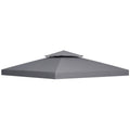 Deep grey double-tier vented gazebo replacement canopy top