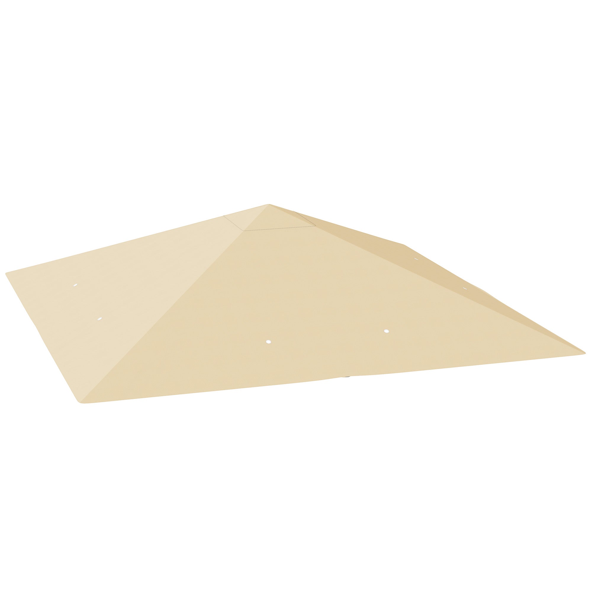 Beige PVC-coated gazebo replacement canopy with corner drain holes