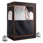 Two-person portable steam sauna tent with stainless steel frame