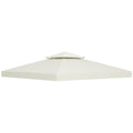 Cream white replacement gazebo canopy cover for a 3 by 3 metre frame
