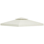 Cream white replacement gazebo canopy cover for a 3 by 3 metre frame