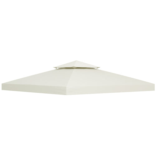 Cream white replacement gazebo canopy cover for a 3 by 3 metre frame