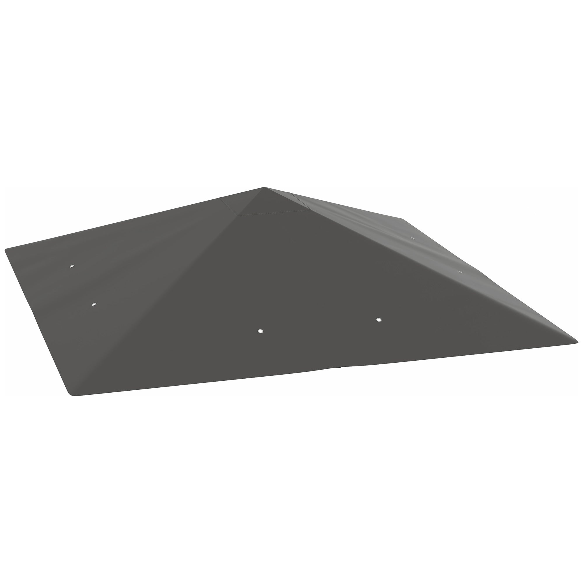 Grey PVC-coated gazebo replacement canopy with corner drain holes