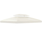 Cream two-tier replacement canopy for a 3 by 4 metre rectangular gazebo